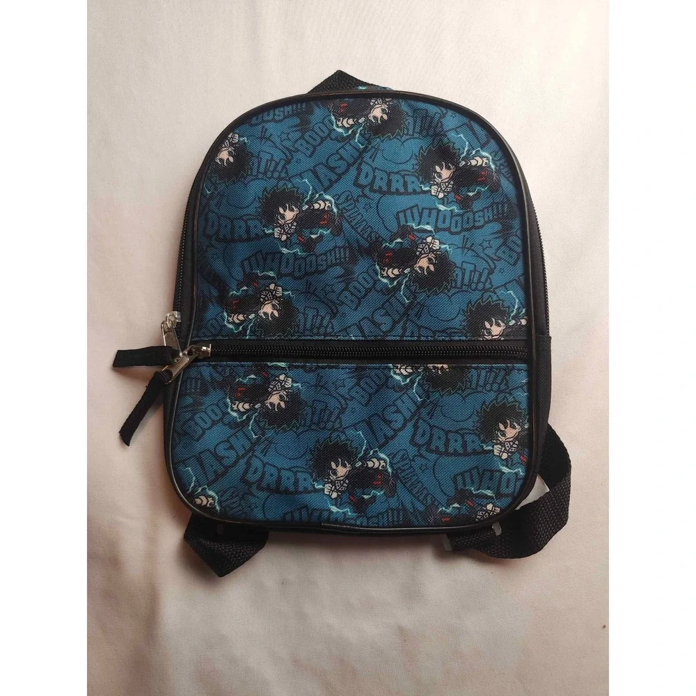 Bioworld My Hero Academia Deku Mini Backpack Blue Anime Comic Print NWT